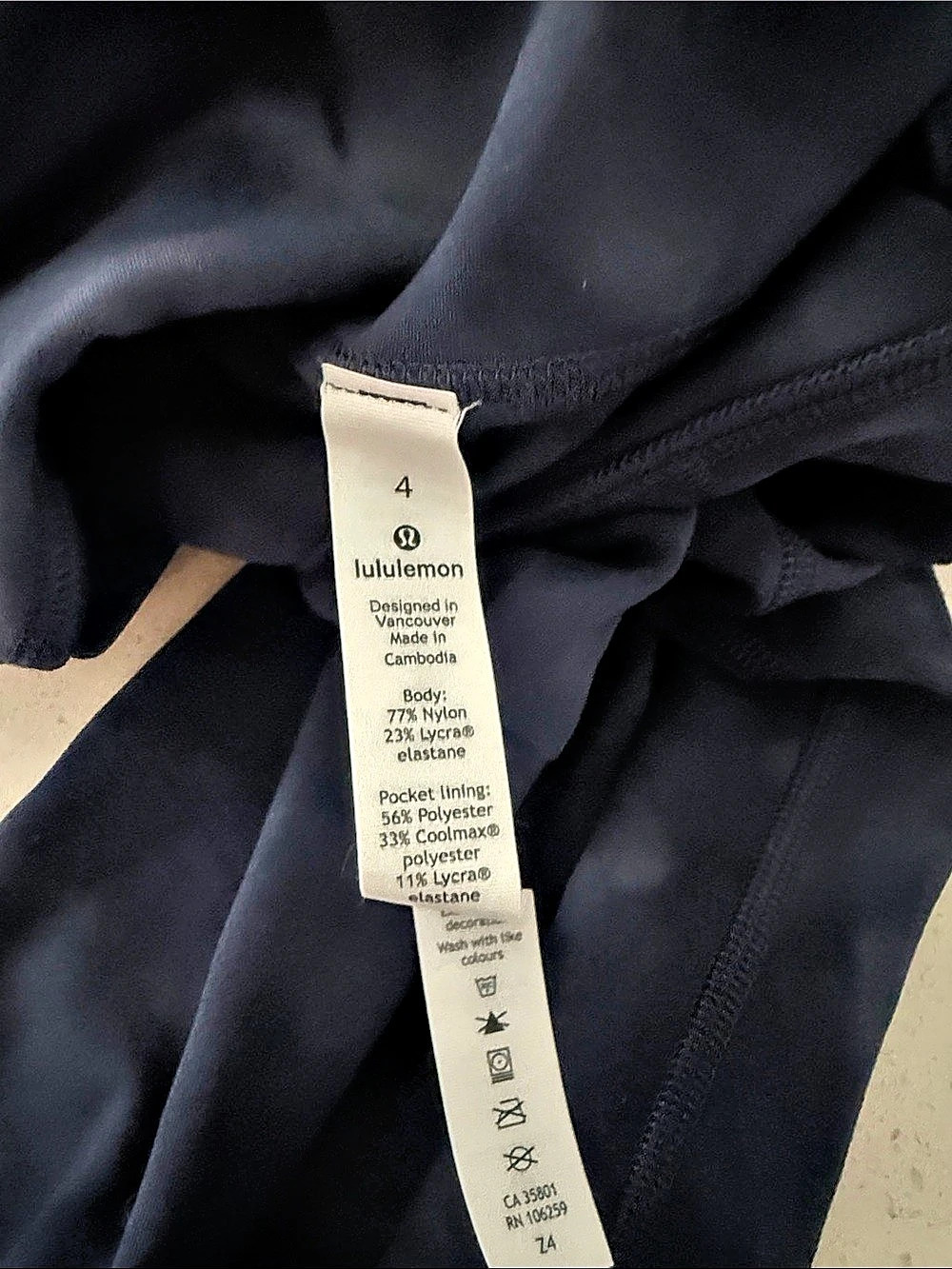 lululemon Wunder Train High-Rise Tight 25" *Diamond Dye Blue Size 4